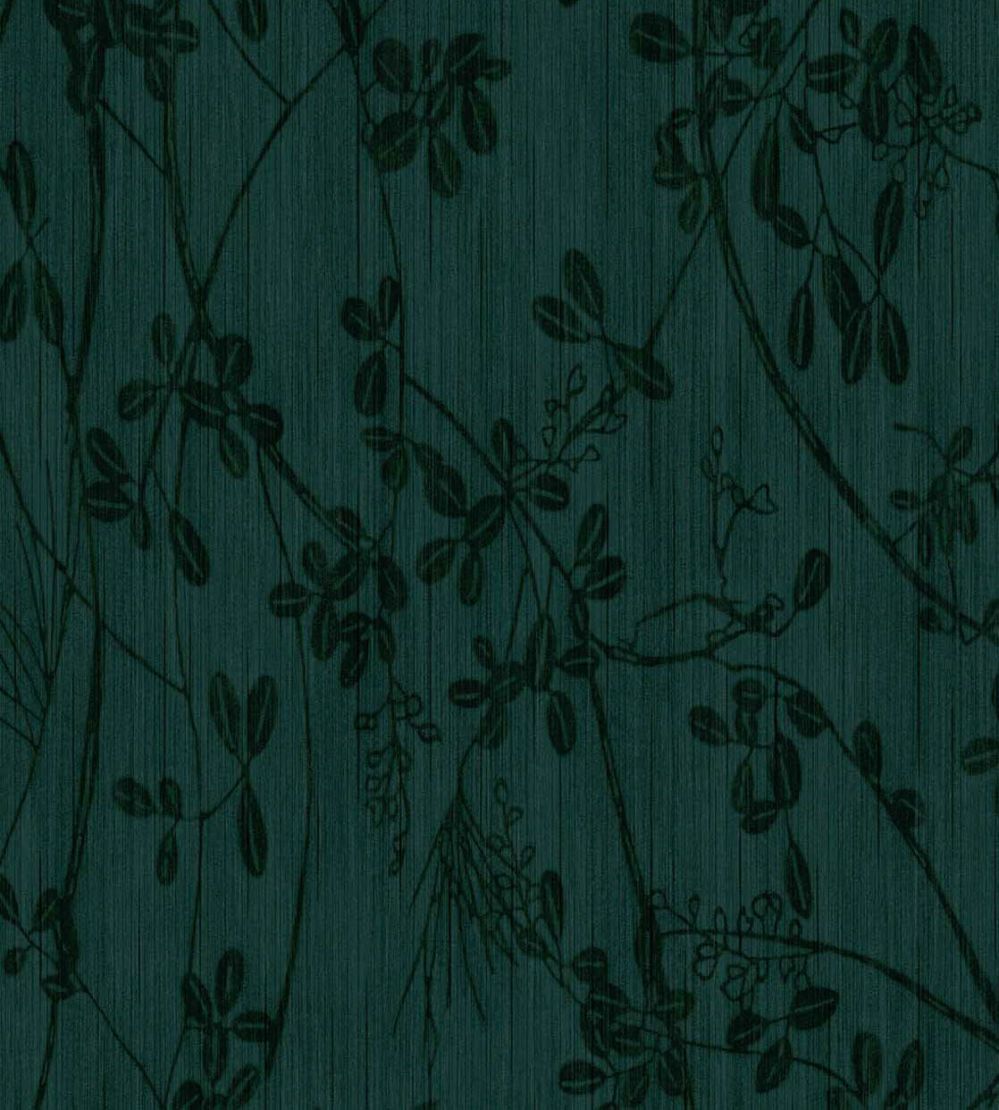 Botanical Trail Wallpaper by Eijffinger Dark Green