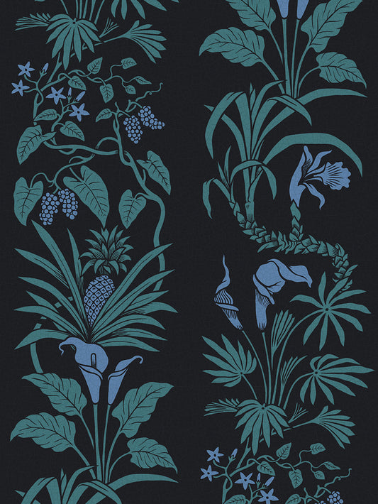 Botanize Wallpaper by Divine Savages in Blackberry, pattern swatch