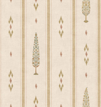 Boteh wallpaper by Coordonné in Swan, flat pattern view