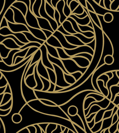 Bottna Metallic Wallpaper by Marimekko Black/Gold