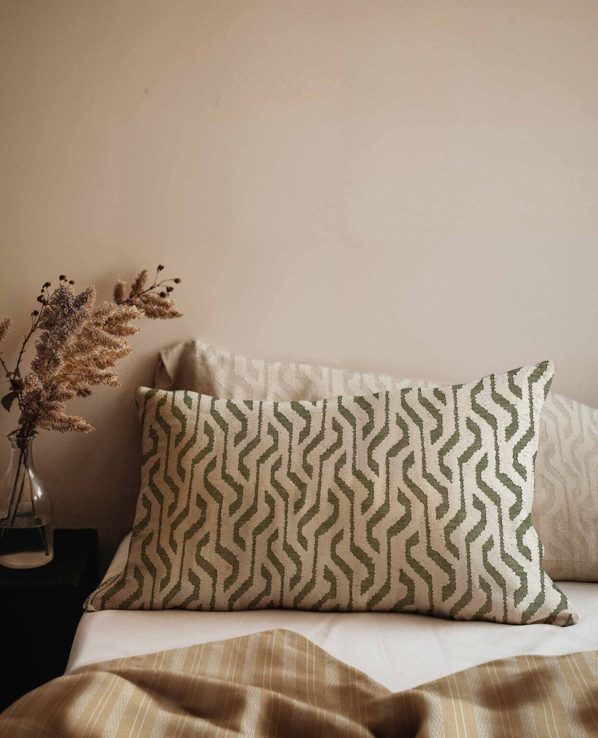 BOUCLE fabric by Coordonné in SALVIA, shown in a styled room