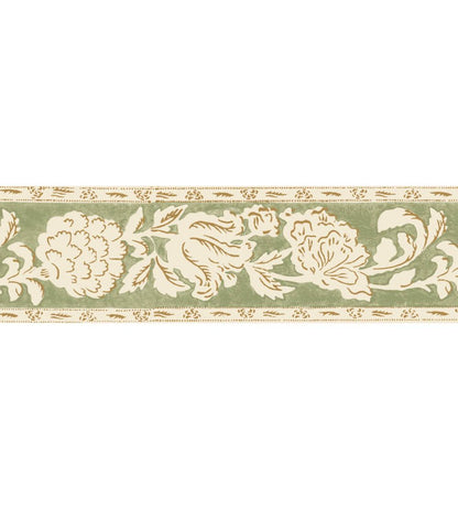 Boulevard Stripe Border Wallpaper by DADO Olive