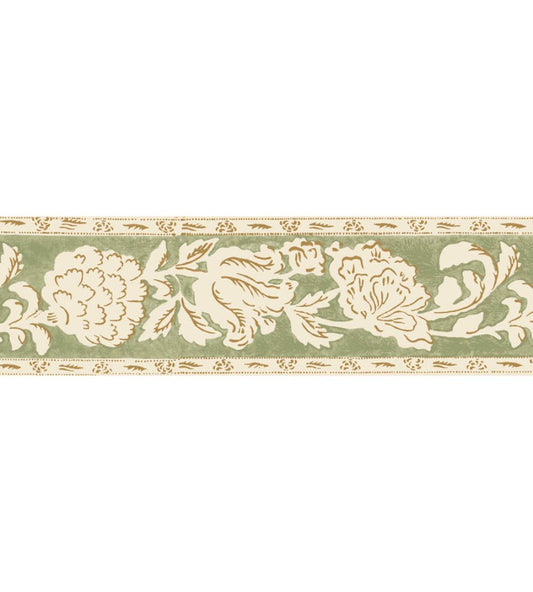 Boulevard Stripe Border Wallpaper by DADO Olive