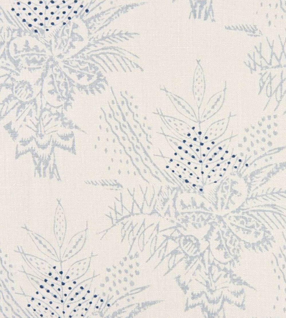 Bouquet Fabric by Christopher Farr Cloth Pale Blue