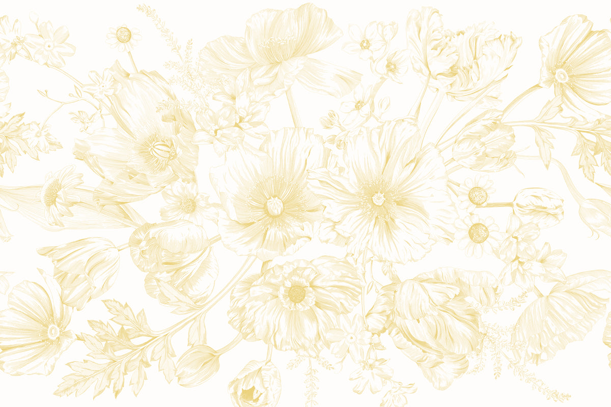 Bouquet Yellow mural by Hovia