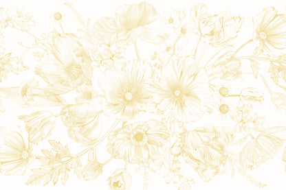 Bouquet Yellow mural by Hovia