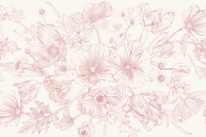 Bouquet Pink mural by Hovia