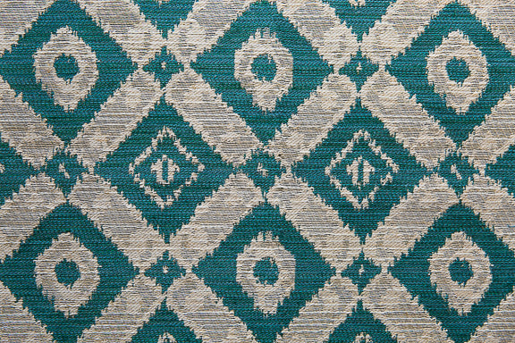 Bourgogne Fabric by Nicole Fabre in Peacock