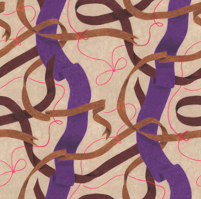 Bow Purple mural by Bien Fait