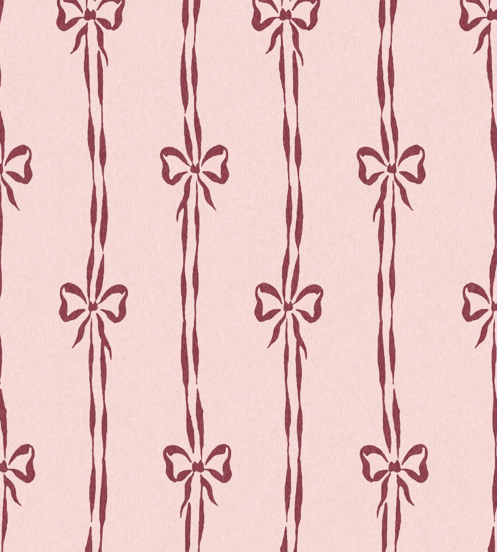Bow Peep Wallpaper by Woodchip & Magnolia Cherry Pink