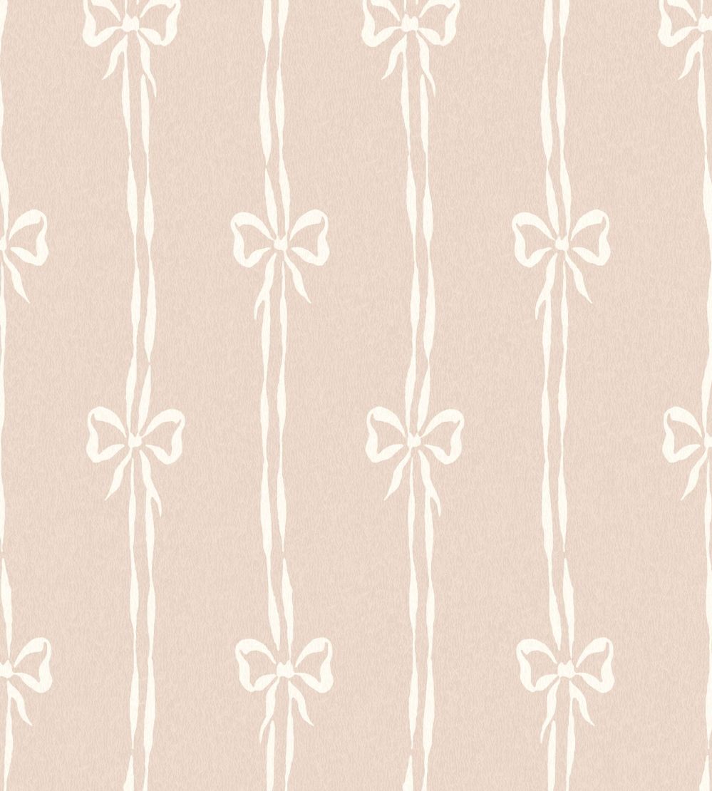 Bow Peep Wallpaper by Woodchip & Magnolia Plaster Pink