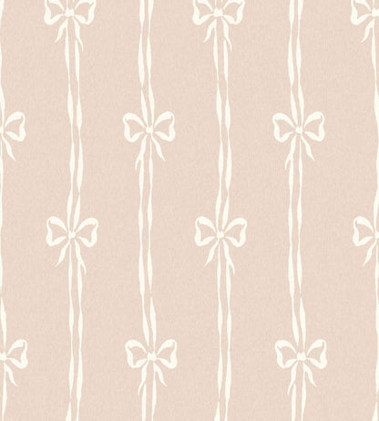 Bow Peep Wallpaper by Woodchip & Magnolia Plaster Pink