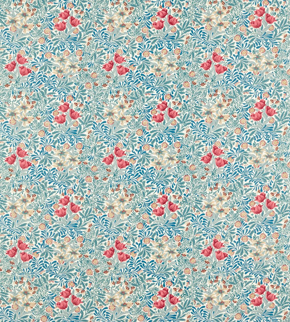 Bower Fabric by Morris & Co Barbed Berry/Indigo