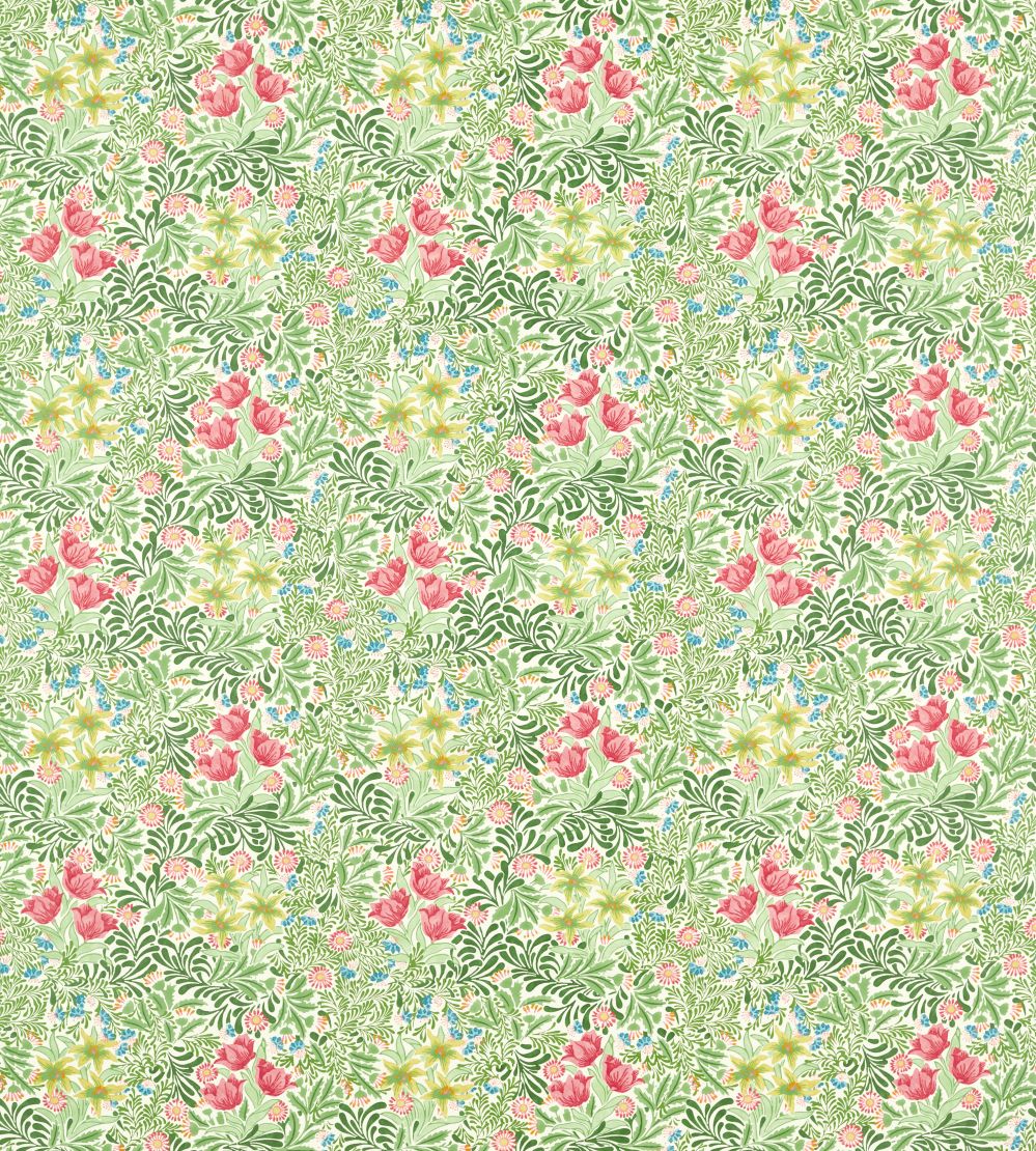 Bower Fabric by Morris & Co Boughs Green/Rose