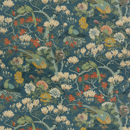 Rockbird velvet fabric by G P & J Baker in Teal