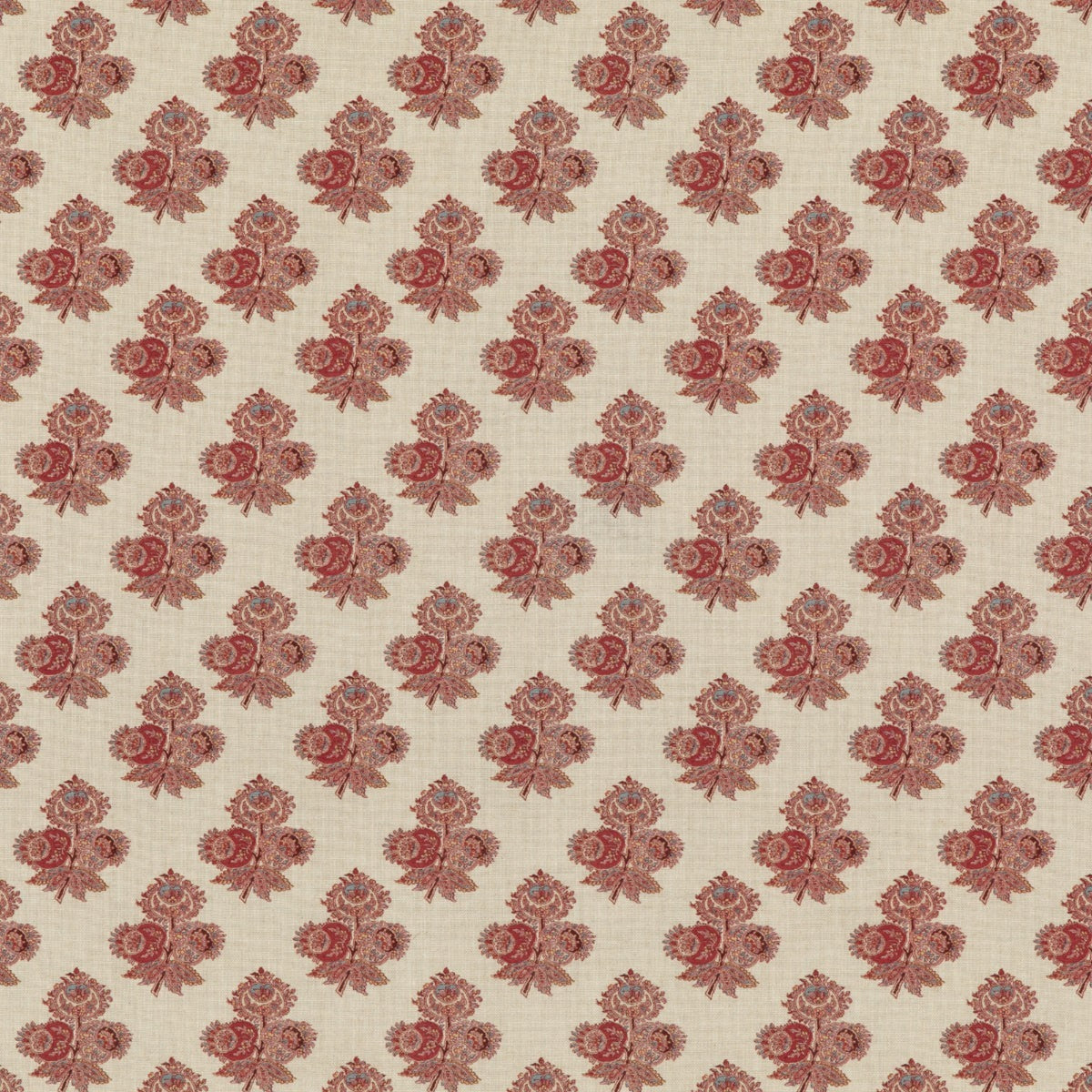 Poppy Paisley Fabric by G P & J Baker in Red
