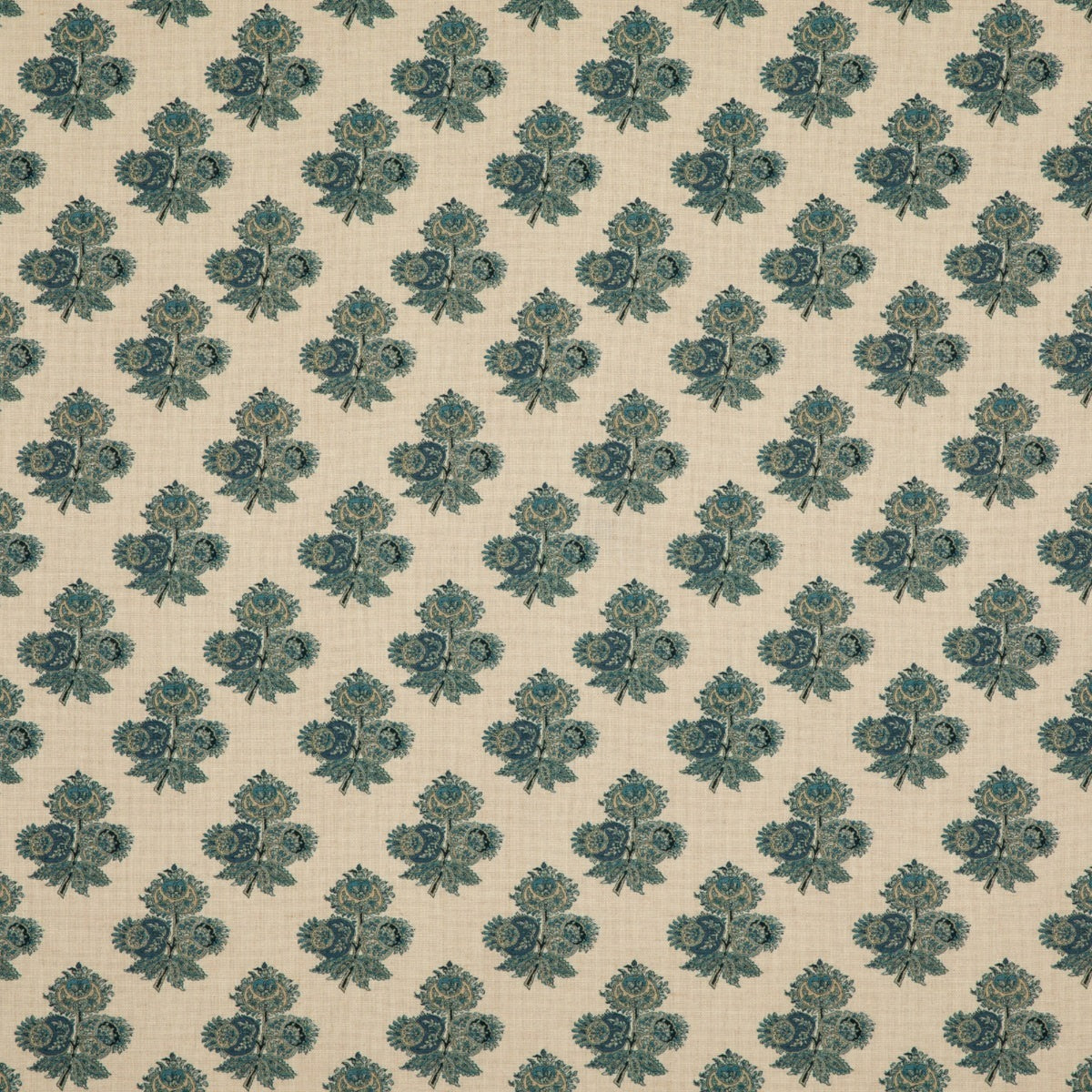 Poppy Paisley Fabric by G P & J Baker in Indigo