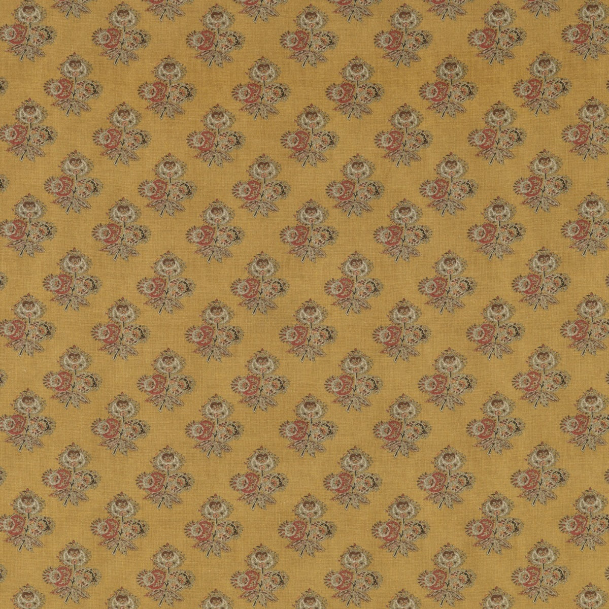 Poppy Paisley Fabric by G P & J Baker in Ochre