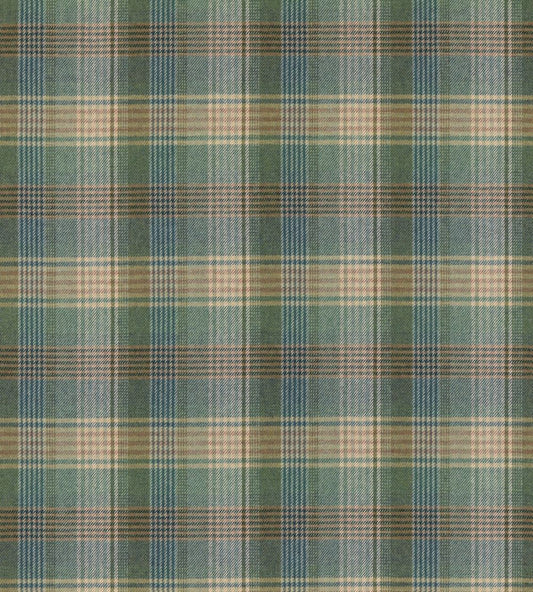 Braemar Fabric by Mulberry Home Teal