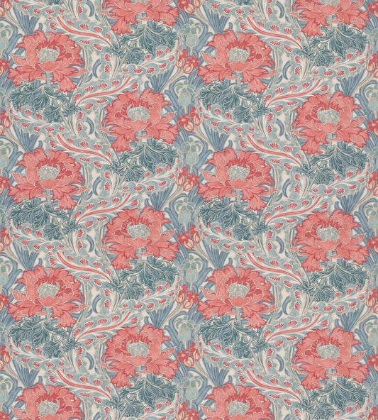 Brantwood Cotton Fabric by GP & J Baker Teal