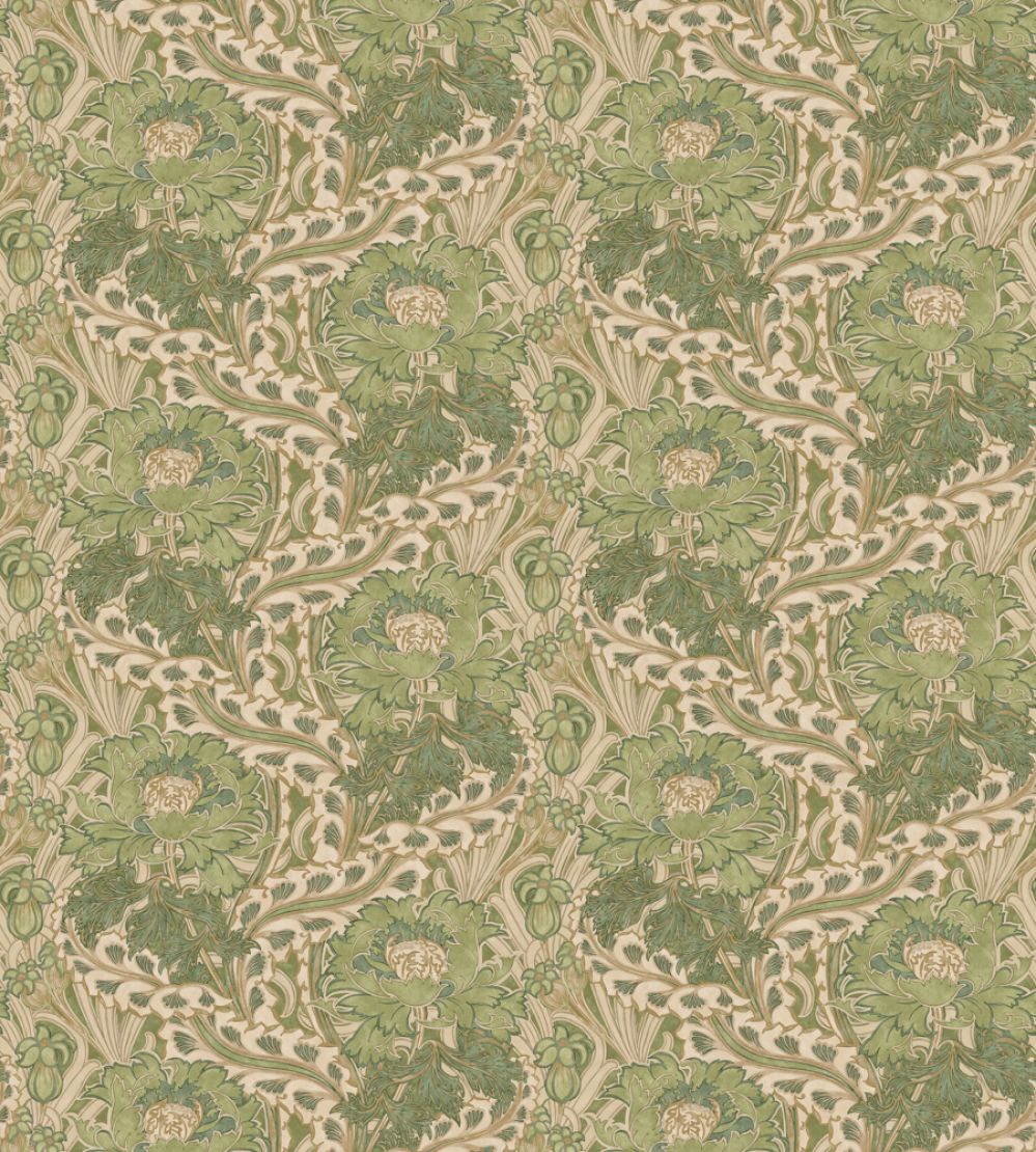 Brantwood Wallpaper by GP & J Baker Green