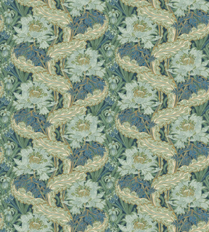 Brantwood Wallpaper by GP & J Baker Indigo/Teal