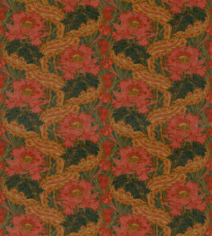 Brantwood Velvet Fabric by GP & J Baker Rose/Green