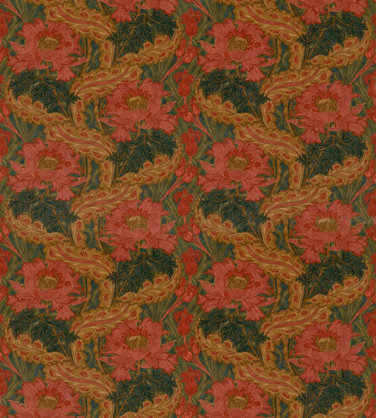Brantwood Velvet Fabric by GP & J Baker Rose/Green
