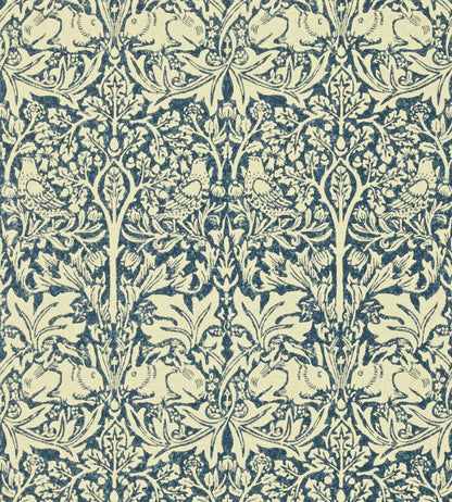Brer Rabbit Wallpaper by Morris & Co Indigo/Vellum