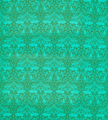 Brer Rabbit Fabric by Morris & Co Olive/Turquoise