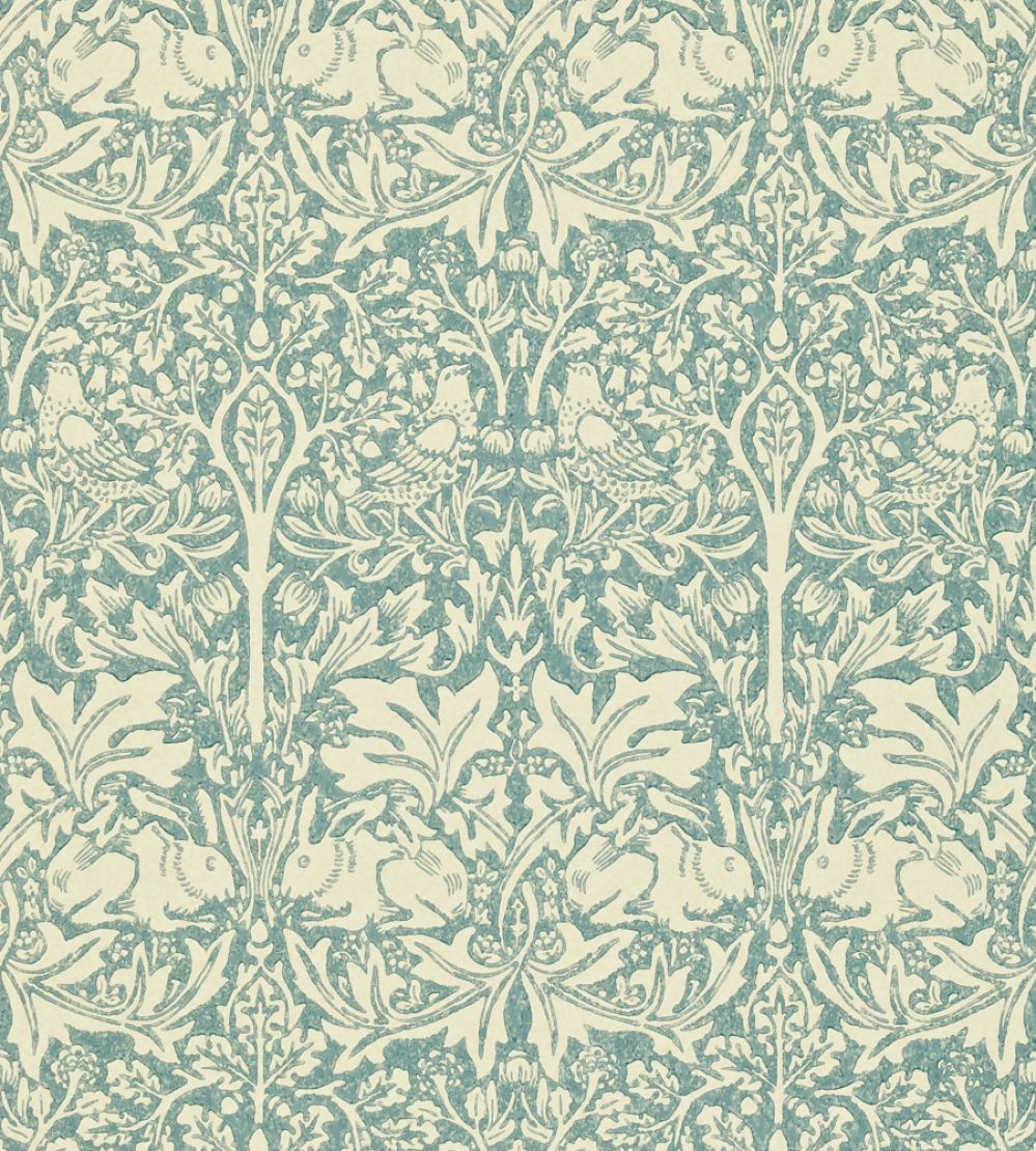 Brer Rabbit Wallpaper by Morris & Co Slate/Vellum