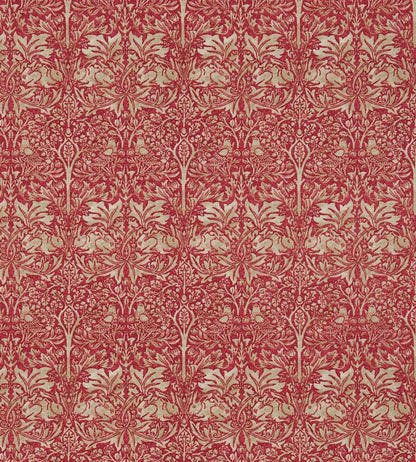 Brer Rabbit Fabric by Morris & Co Red/Hemp