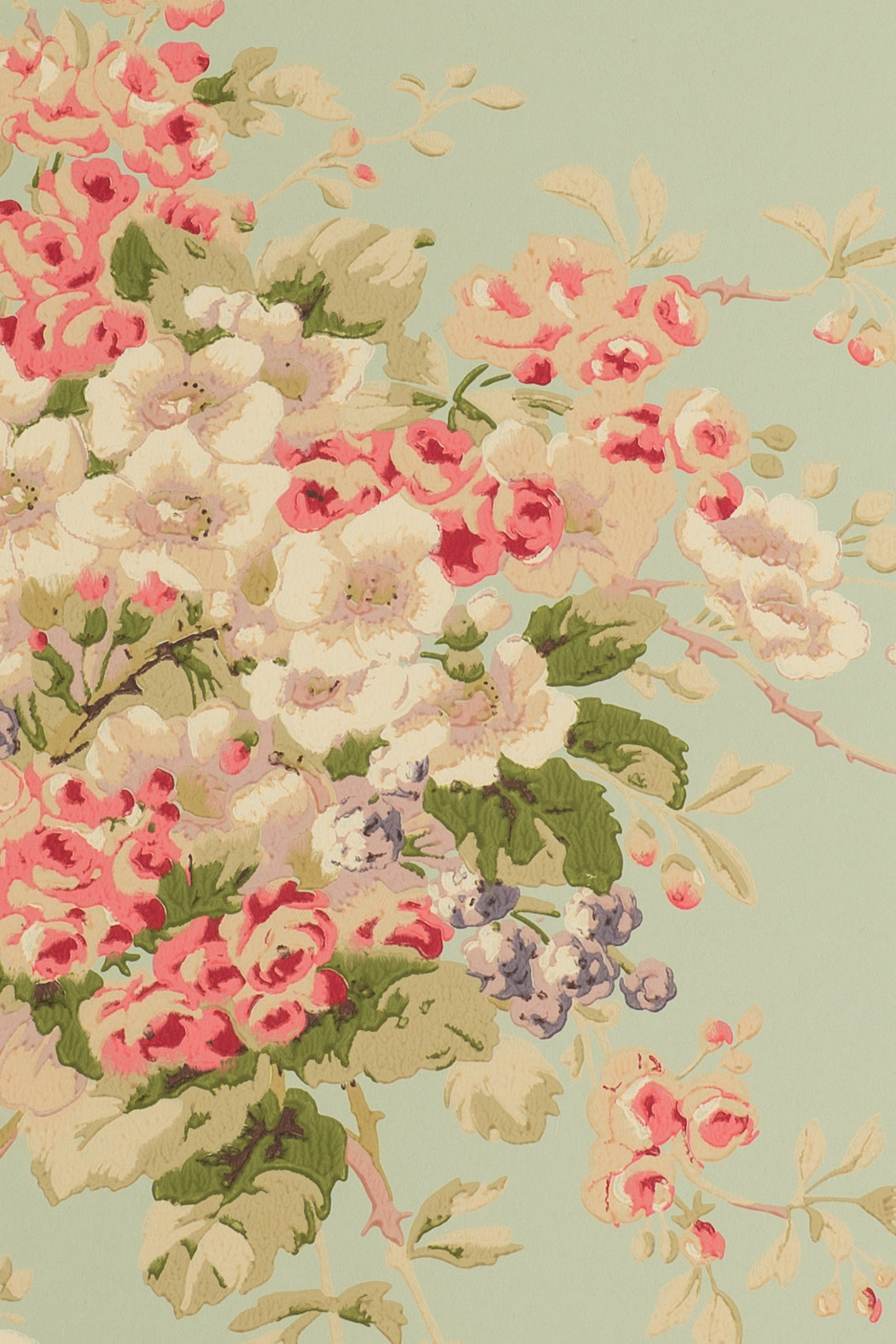 Briar Rose Wallpaper by Jean Monro in Blue
