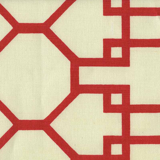 Brighton Red fabric by Quadrille