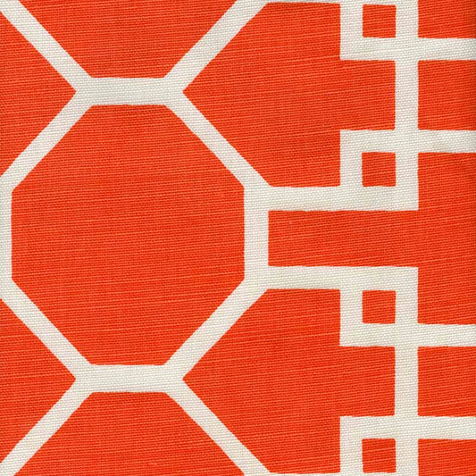 Brighton Reverse Orange fabric by Quadrille