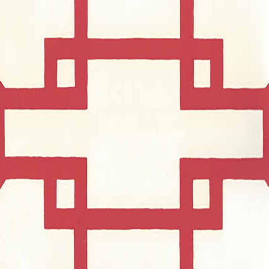 Brighton Red wallpaper by Quadrille