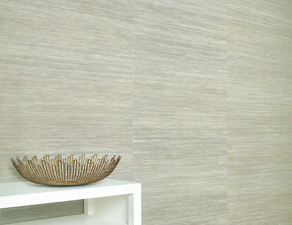 Brighton Weave Wallpaper by Phillip Jeffries in Clay, shown installed in a room setting