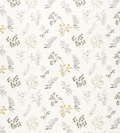 Brigitte Fabric by Clarke & Clarke Pewter/Chartreuse