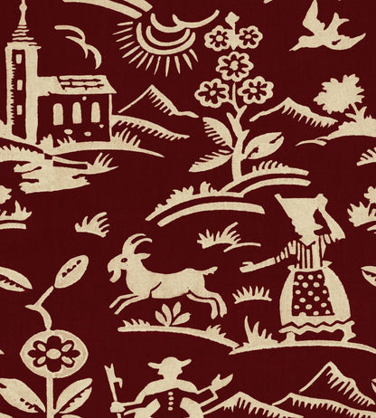 Brixen Wallpaper by MINDTHEGAP Maroon