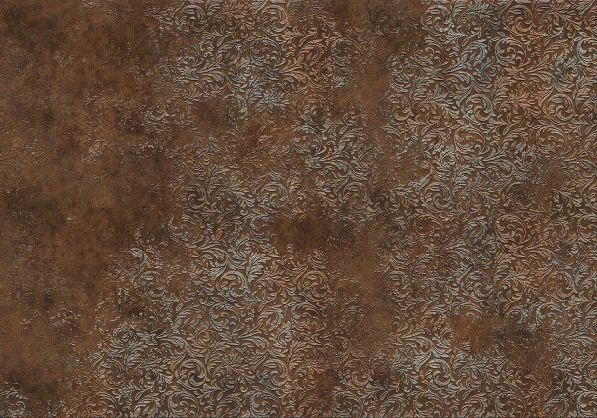Brocade mural by Coordonné in Copper, flat pattern view
