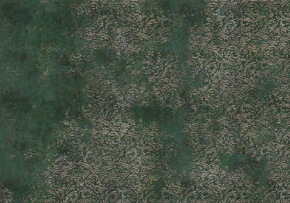 Brocade mural by Coordonné in Emerald, flat pattern view