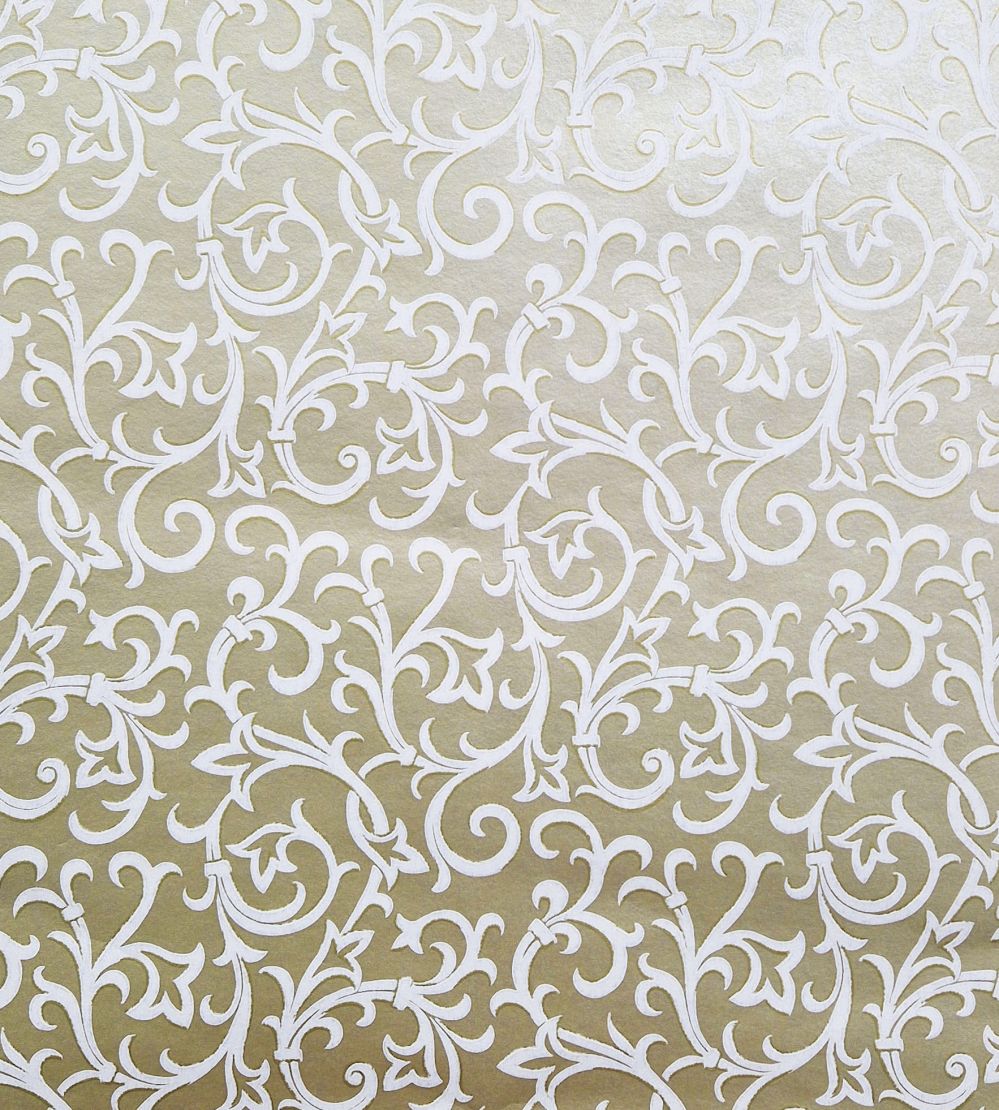 Brodsworth Wallpaper by 1838 Wallcoverings Gold Metallic