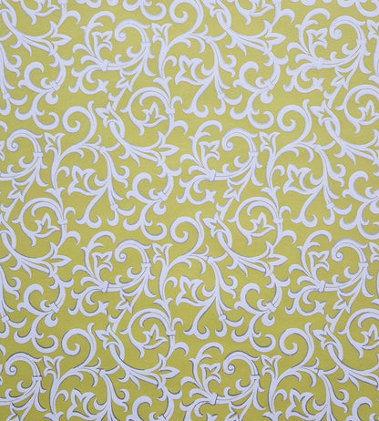 Brodsworth Wallpaper by 1838 Wallcoverings Lime Green