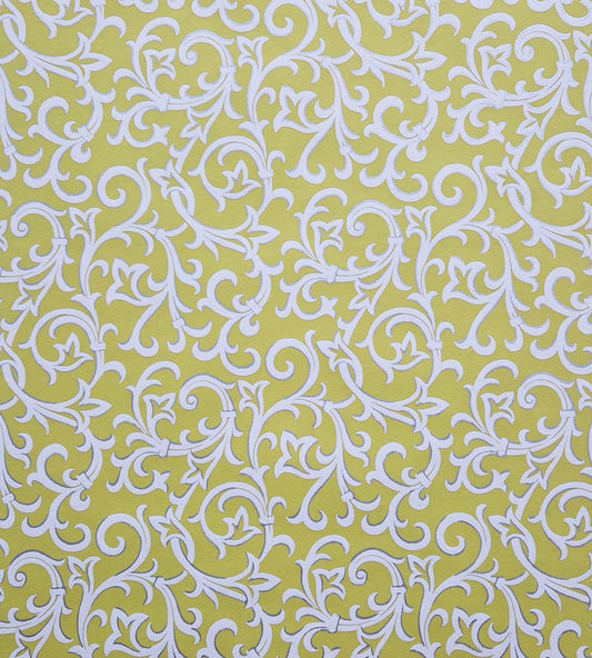 Brodsworth Wallpaper by 1838 Wallcoverings Lime Green