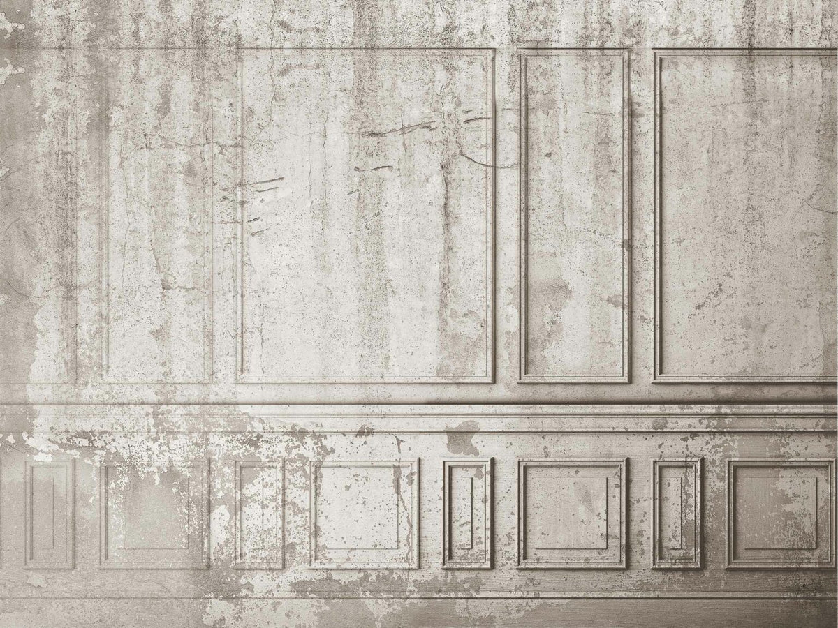 Broken mural by Coordonné in Wall Sepia, flat pattern view