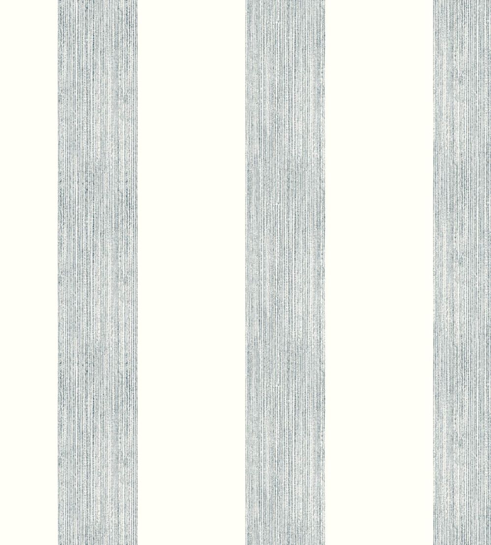 Brome Stripe Wallpaper by Christopher Farr Cloth Cobalt