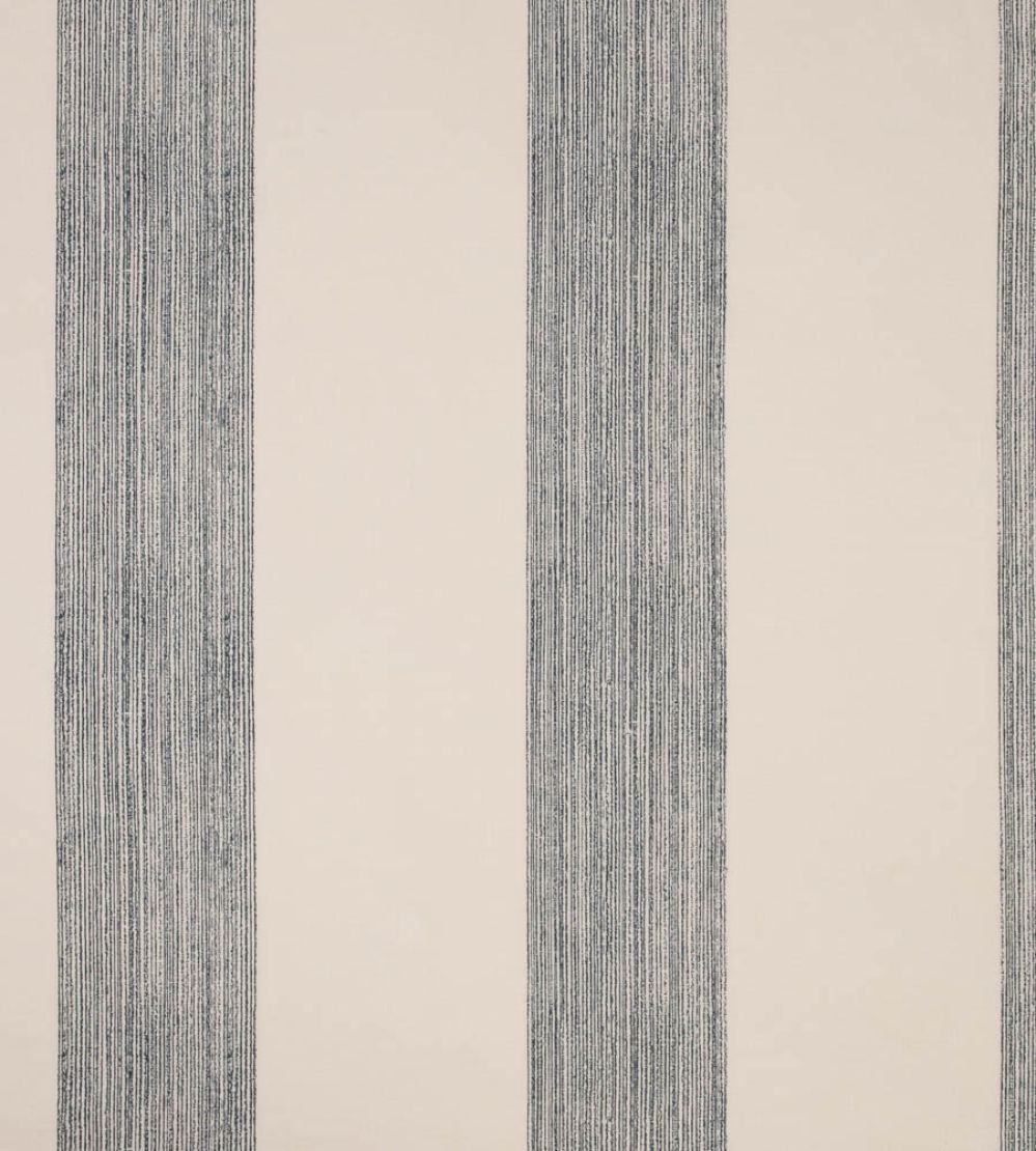 Brome Stripe Fabric by Christopher Farr Cloth Navy