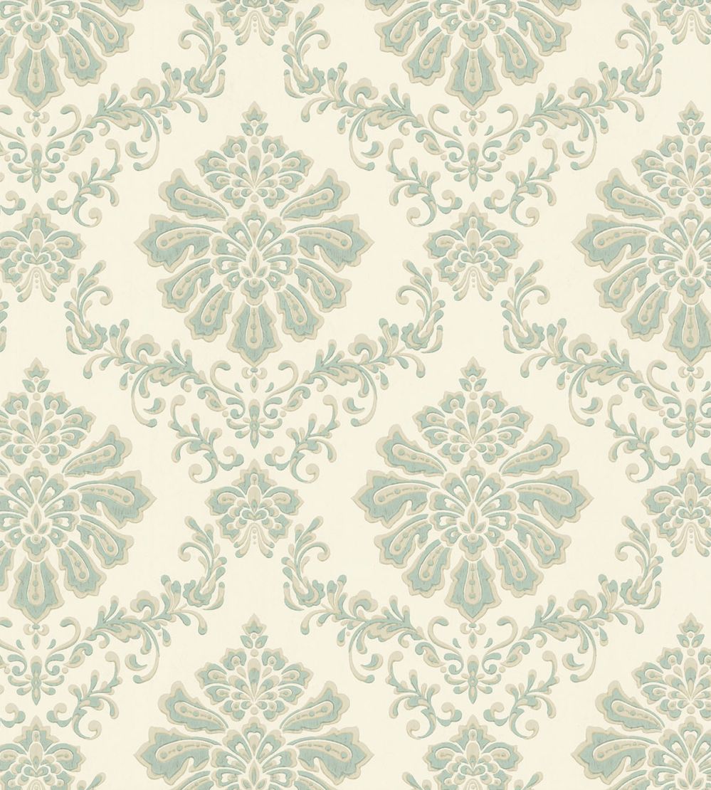 Broughton Wallpaper by 1838 Wallcoverings Seafoam Green