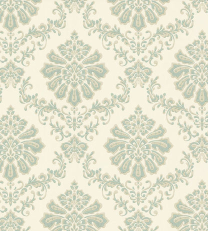 Broughton Wallpaper by 1838 Wallcoverings Seafoam Green