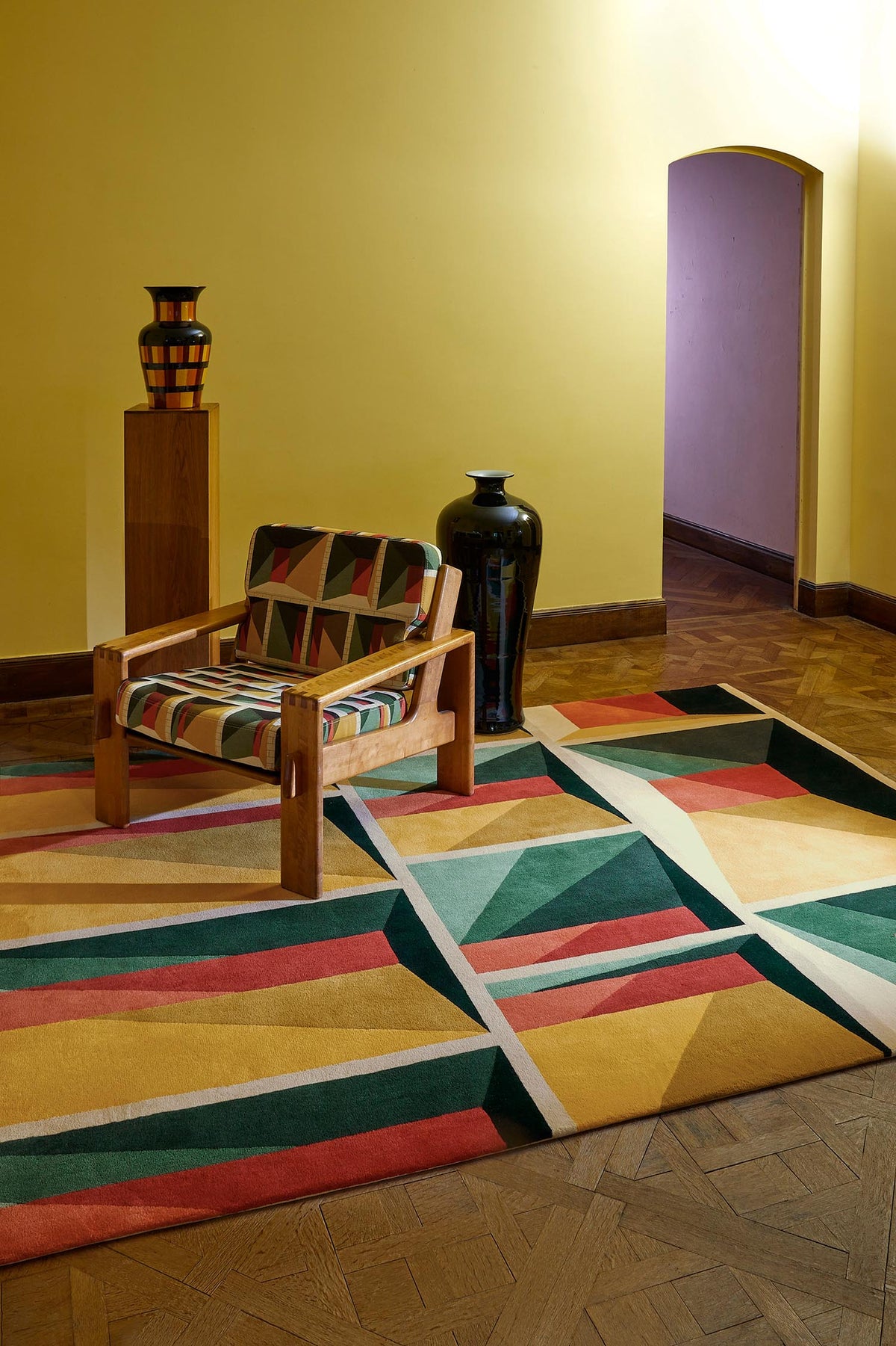 Brutalist Rug by Pierre Frey shown in a room setting (view 2)